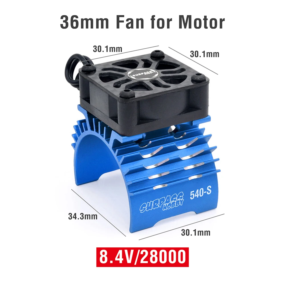 RC Car Upgrade Cooling Fan Kit For Traxxas VXL-3S Slash Blue