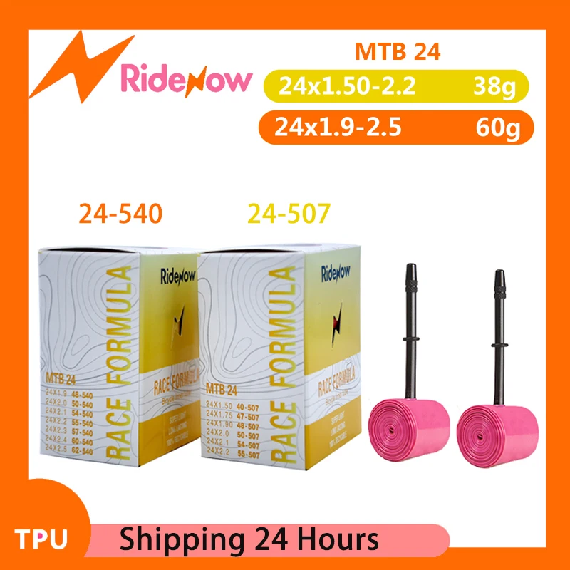 

RideNow TPU Bike Inner Tube 24” Road Fold Bicycle Tire 45mm French Valve MTB Bike 24”x1.5 1.9 2.0 2.1 2.2 2.25 2.3 2.35 2.5