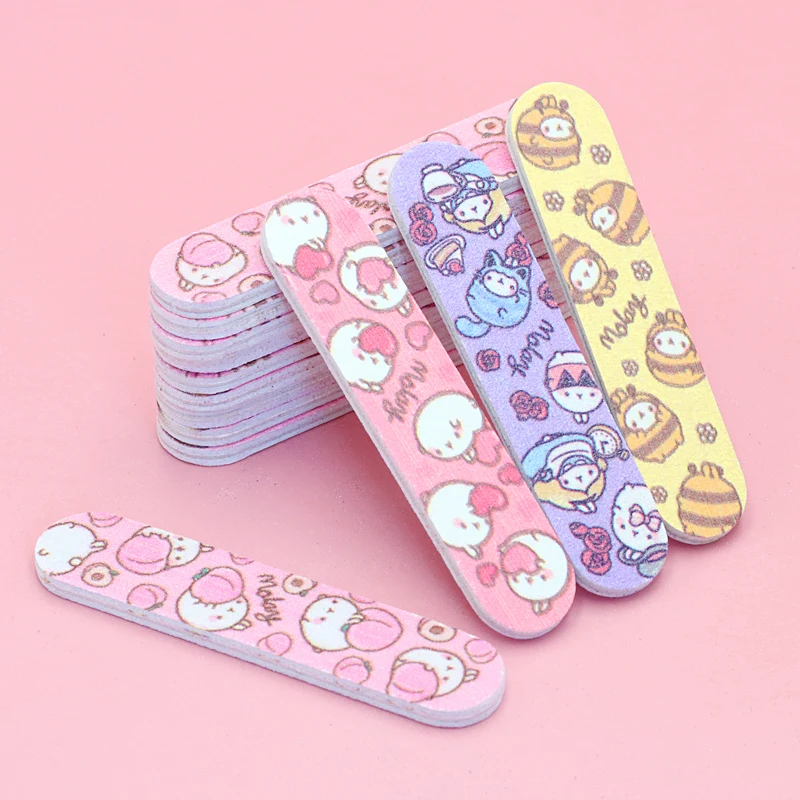 5/10Pcs/Lot Mini Nail Files Professional Material Nails Double Sided Plastic Pedicure Manicure Buffing Polishing Beautiful Tools