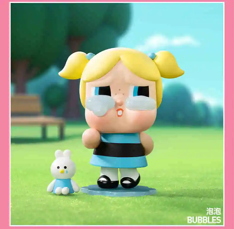 New Crybaby Blind Box Powerpuff Girls Blossom Bubbles Buttercup Mysterious Surprise Figure Pvc Model Doll Guess Toys Surprised