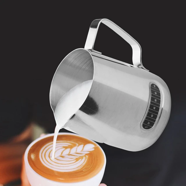 150/350/600/1000ml Stainless Steel Coffee Pot Latte Cup Latte Milk Jug Cup  Kitchen Bar Tool Accessories