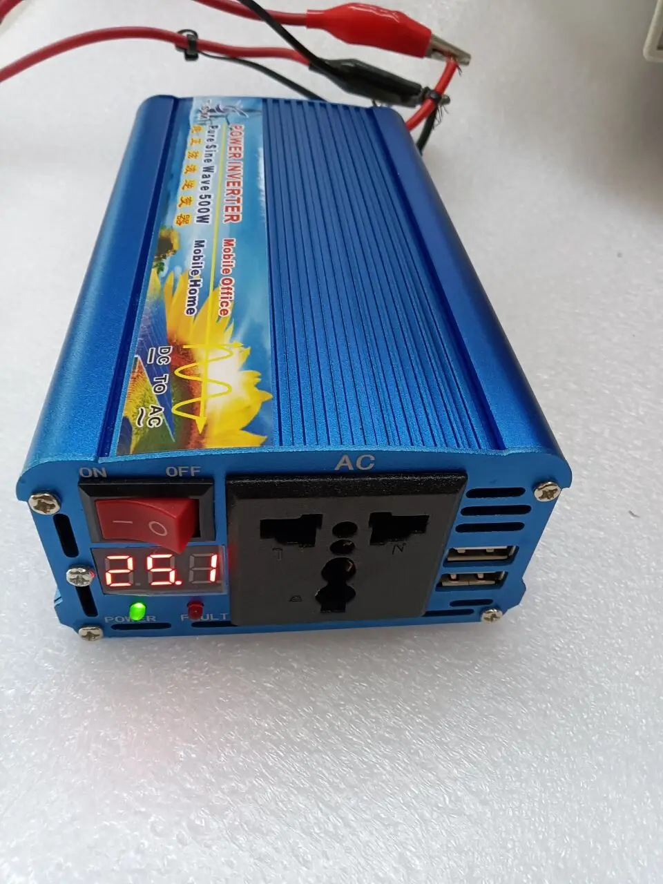 Inversor de Onda Senoidal Pura com Display Digital 500w dc 36v a 110v ca 120v 60hz Potência de Surto 1000w