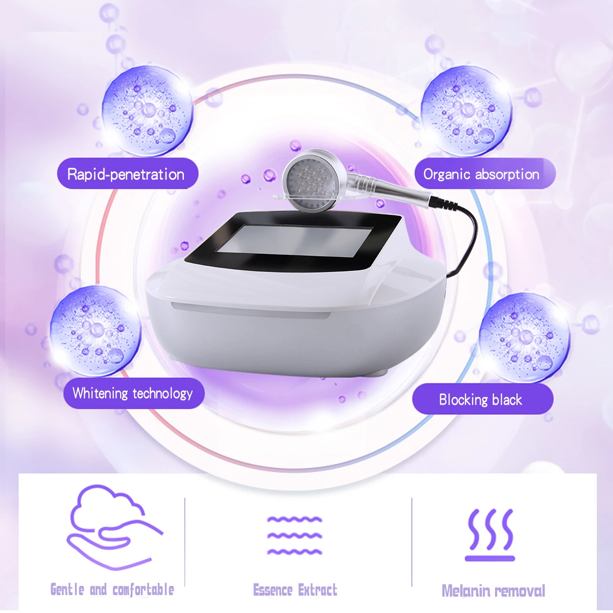 Electric light wave instrument to dilute melanin and powder breast instrument exclusively for use 3