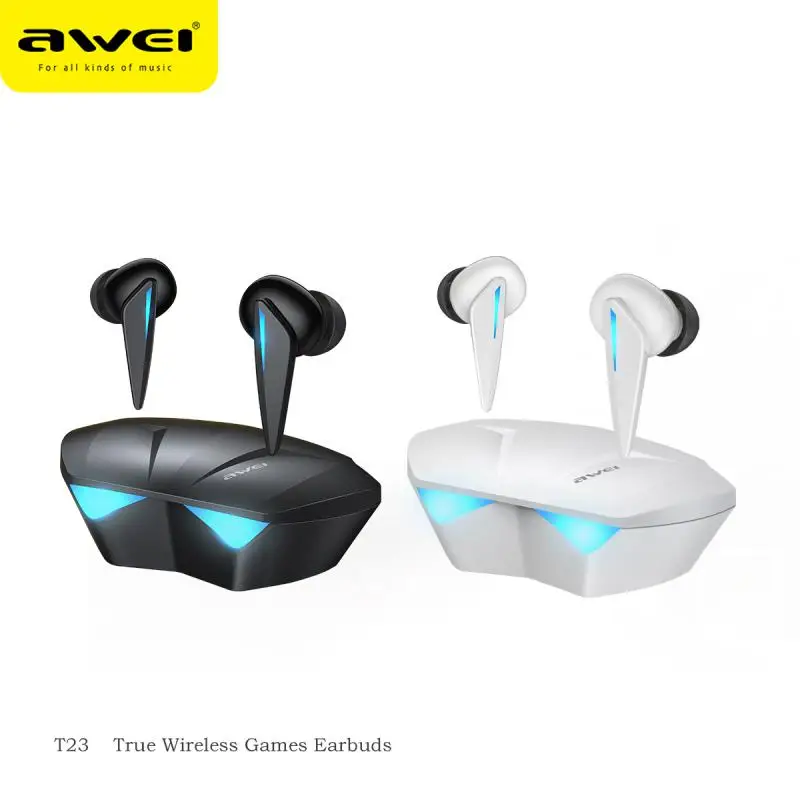 

Awei Bluetooth 5.3 Earphones Gaming Earphone TWS Headset Low Latency With Mic HiFi Sound Stereo Wireless Earbuds Earphone T23