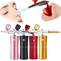Mini Air Compressor Kit Air-Brush Paint Spray Gun Airbrush For Nail Art Tattoo Craft Cake Face Nano Fog Mist Sprayer 1