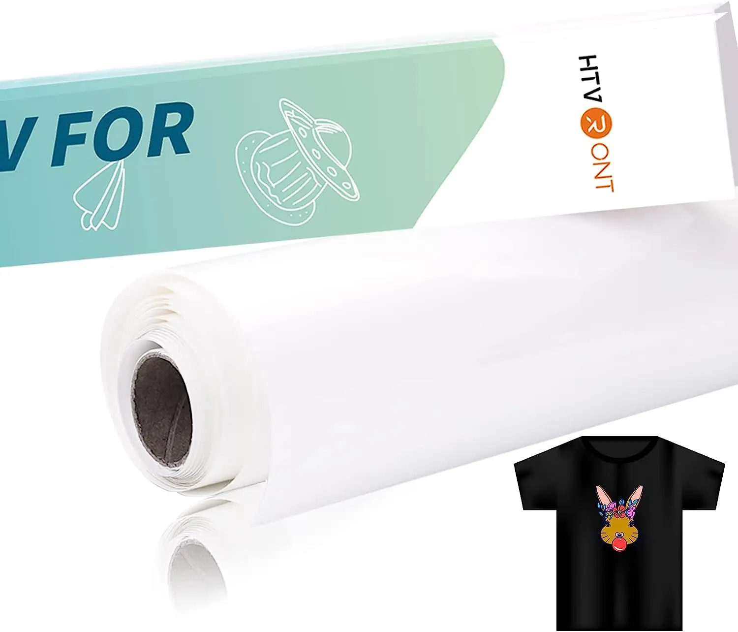

HTVRONT 12inX5ft Sublimation HTV for Dark Fabric Glossy/Matte Sublimation Vinyl Wash Durable for T-Shirts/Bag/Hat/Pillow