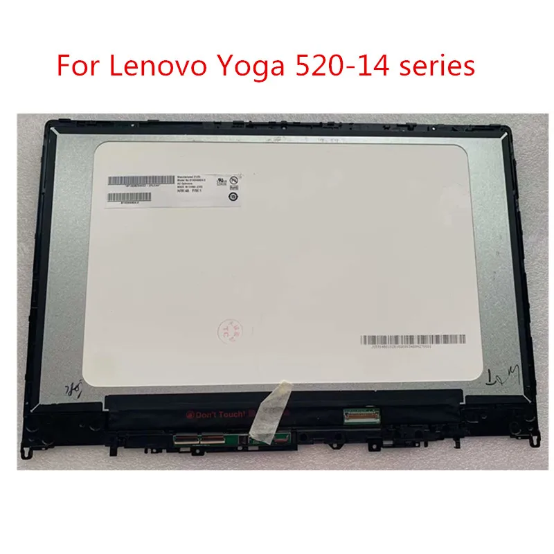 Per Lenovo Yoga 520-14 80 X8 80Ym 520-14Ikb Schermo Lcd Da 14 "+ Touch Digitizer Assembly Con Frame Muslimate 81 C8, 80 X8, 80Xa, 81 C9