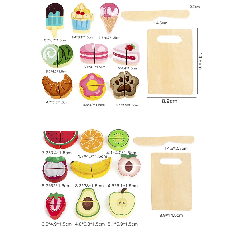 Wooden Pretend Play Kitchen Set 6