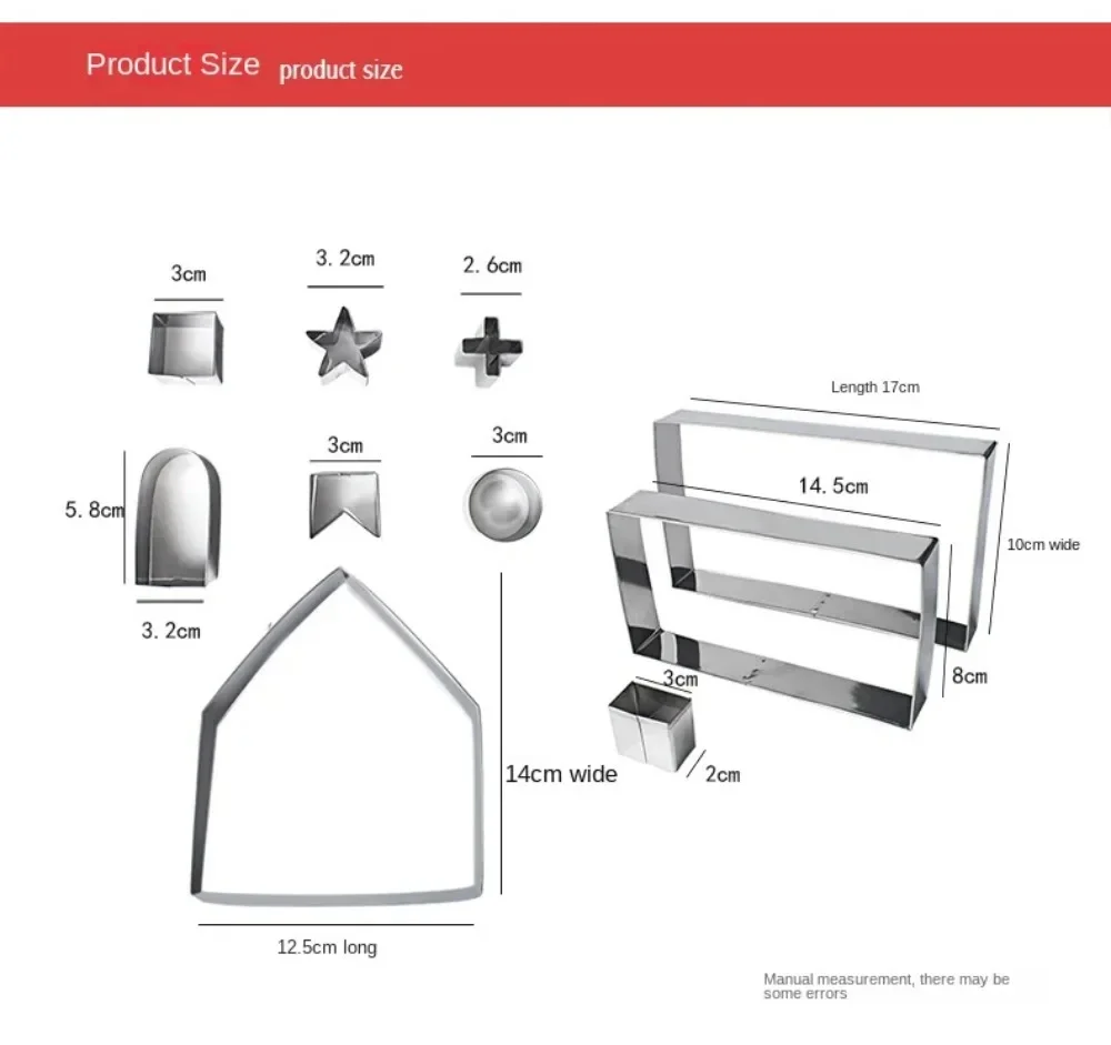 Description Picture 3 of item10Pcs/set Christmas Cookie Cutters Moulds Stainless Steel Xmas Theme Biscuit Mold DIY Dessert Pastry Decoration Baking Tools
