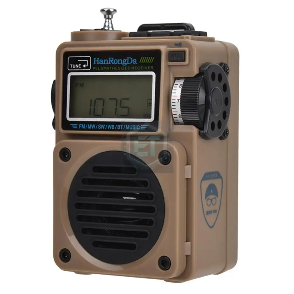 HRD-701 TF 카드 풀밴드 라디오 블루투스 호환 5.0 스피커 TF 뮤직 플레이어