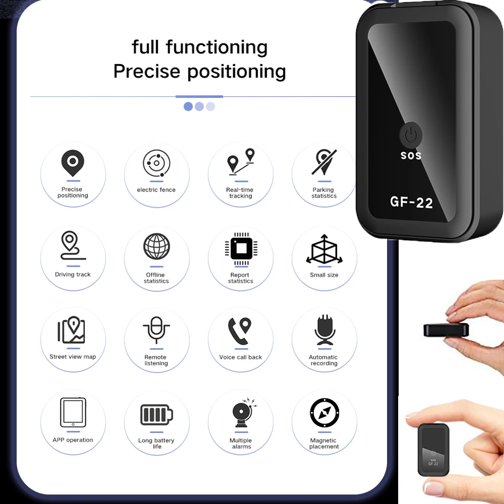 GPS tracker GF22 mini personal portable 4G anti-loss for car motorcycle