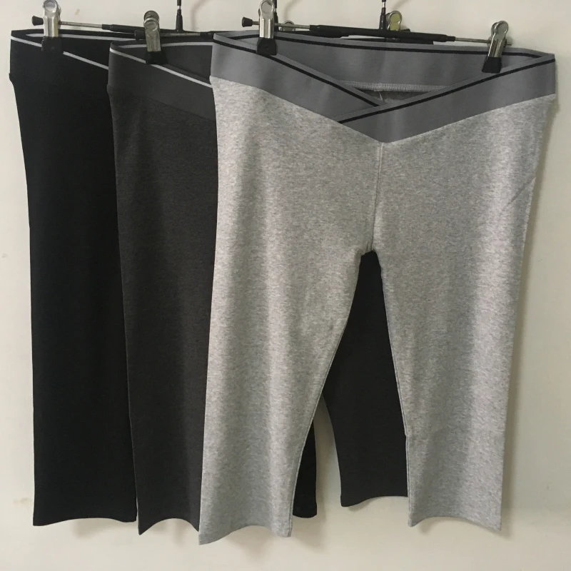 Summer Maternity Low Waist Leggings Pregnancy Seven Cents Pants For Pregnant Women Thin Trousers S12
