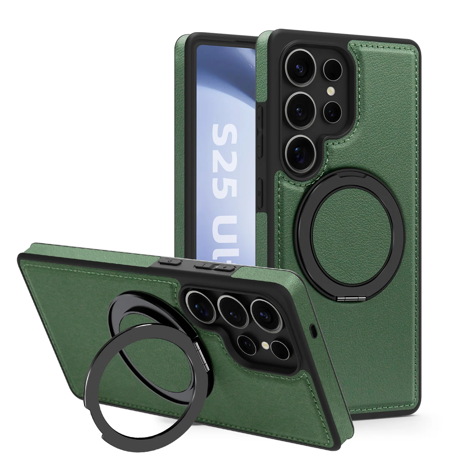 360° Rotating Magnetic PU Leather Shockproof Case with Bracket