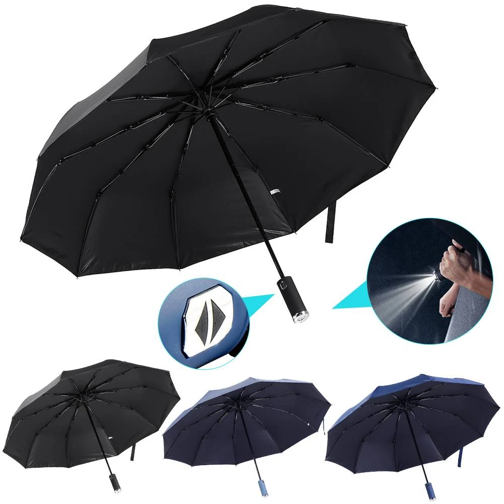 Paraguas plegable automático con sombrilla giratoria de 10 Ultra grande, a prueba de viento, protección solar diaria Anti UV, | - AliExpress