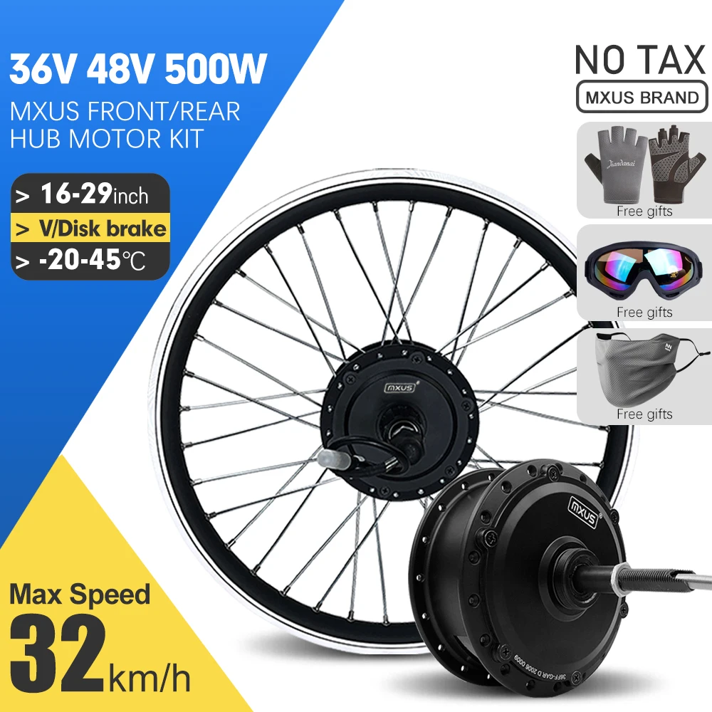 Moteur Roue Avant Ou Arrière 36V/48V 250W-500W Pour Vélo Électrique VTT Route