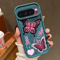 Pink Cartoon Butterfly Shockproof Soft TPU Phone Case - Google Pixel 8 Pro (B021 Blue)