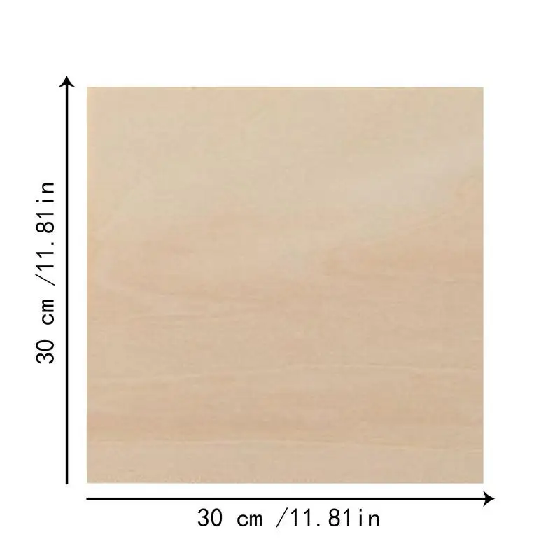 Wood Sheets Plywood Basswood 300x300x3mm Lightweight Craft Board Unfinished Thin Wood Sheets for Laser Cutting Engraving DIY Modeling 10PCS