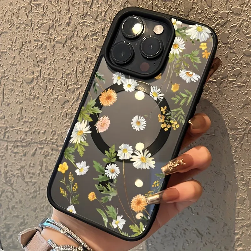 Fresh Small Floral Phone Case with Magsafe Wireless Charging Compatibility