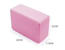 High - Density Foam Yoga Block for Stretching and Exercise (Pink)