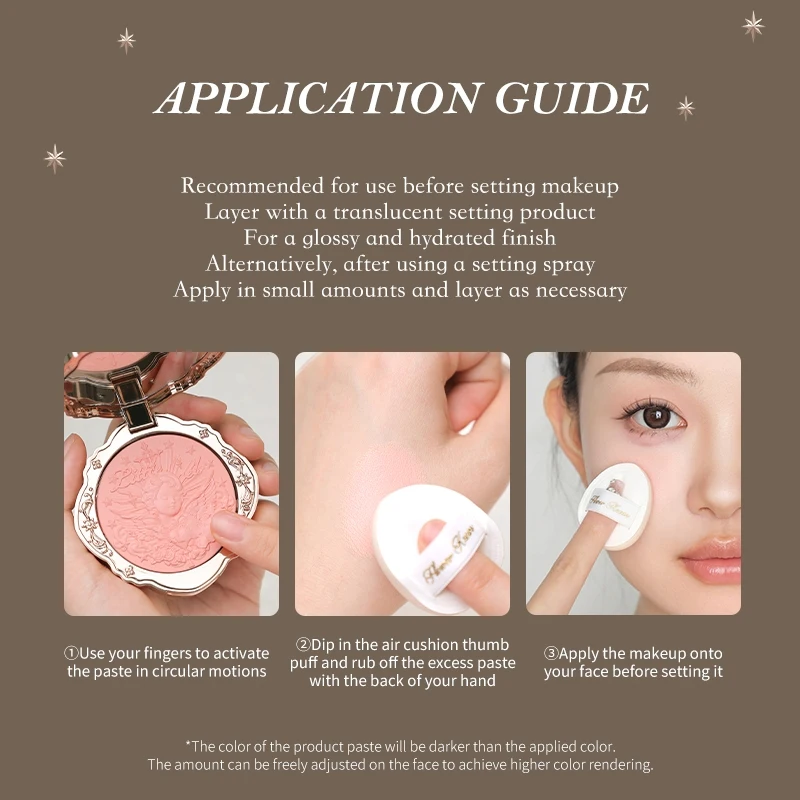 Flower Knows Little Angel Collection Cream Blush 6g Cream Blush Texture Between Dewy And Mochi-like Texture Atural-looking Flush 4