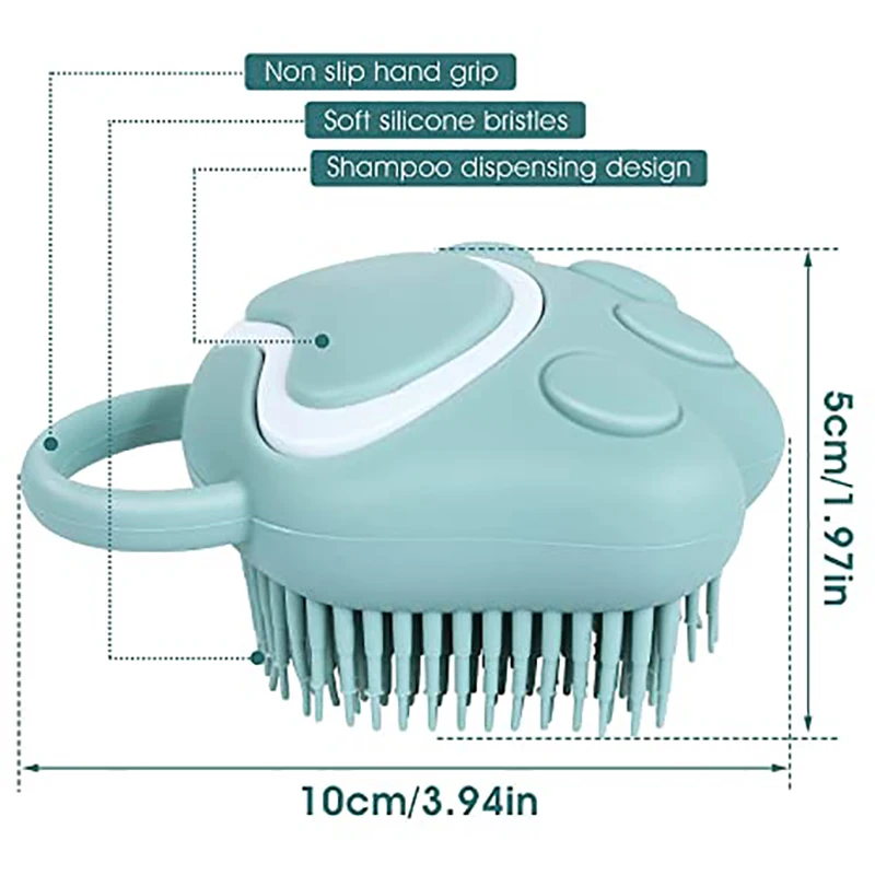 Silicone Pet Bath Brush Dog SPA Massage Comb Dogs Cats Shower Hair Grooming Comb Dog Cleaning Brush Pet Supplies