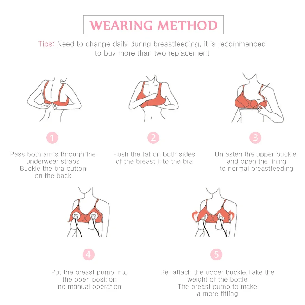 Nursing Bra Breast Pump Special Maternity Bra Hand Free Pregnancy Clothes Breastfeeding Accessories Pumping Bra Can Wear All Day 3