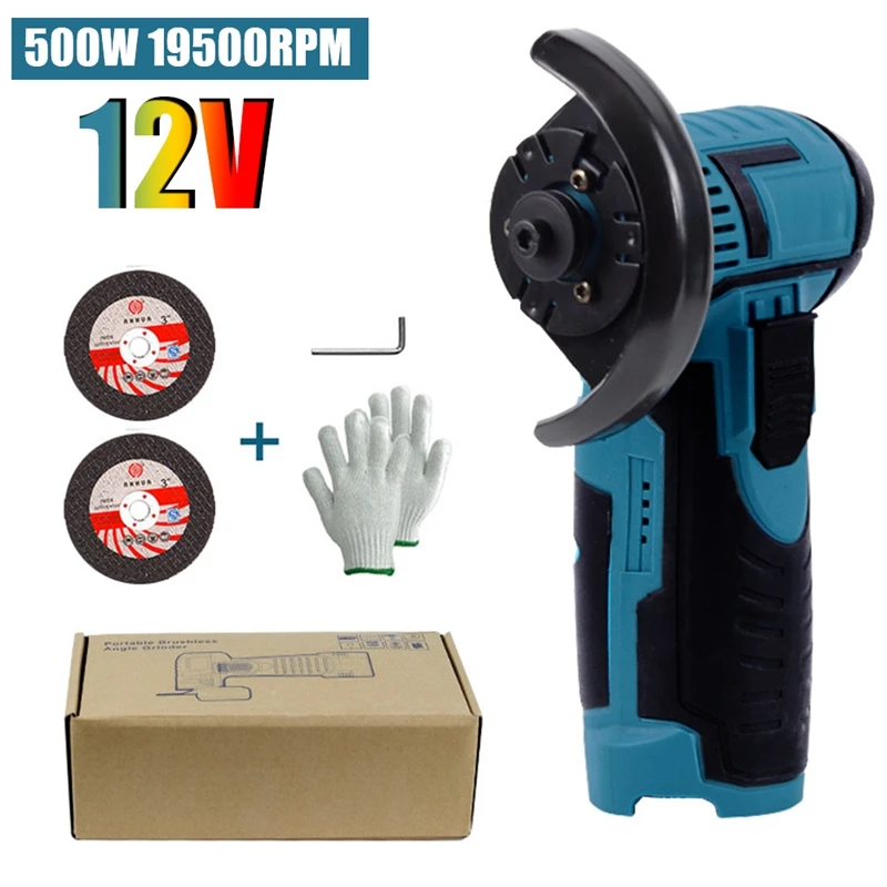 

12V Brushless Angle Grinder 19500Rpm Rechargeable Grinding Tool Mini Polishing Machine For Cutting Diamond Grinder Set