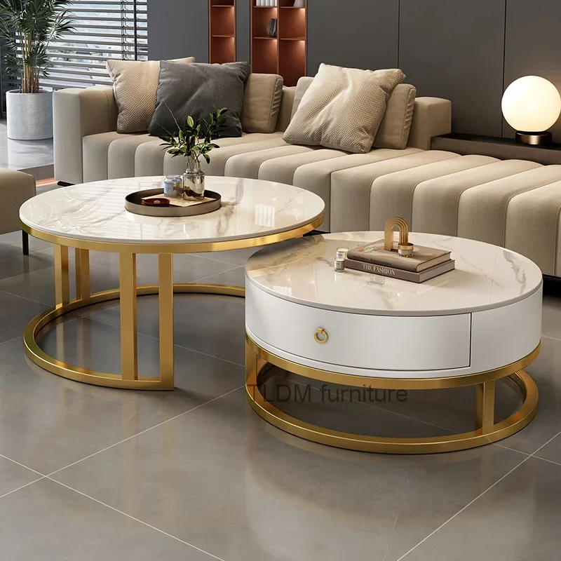 

Luxury Dining Table Living Room Cabinets Desk Stand Round Coffee Dining Table Console Tavolini Da Salotto Home Furniture