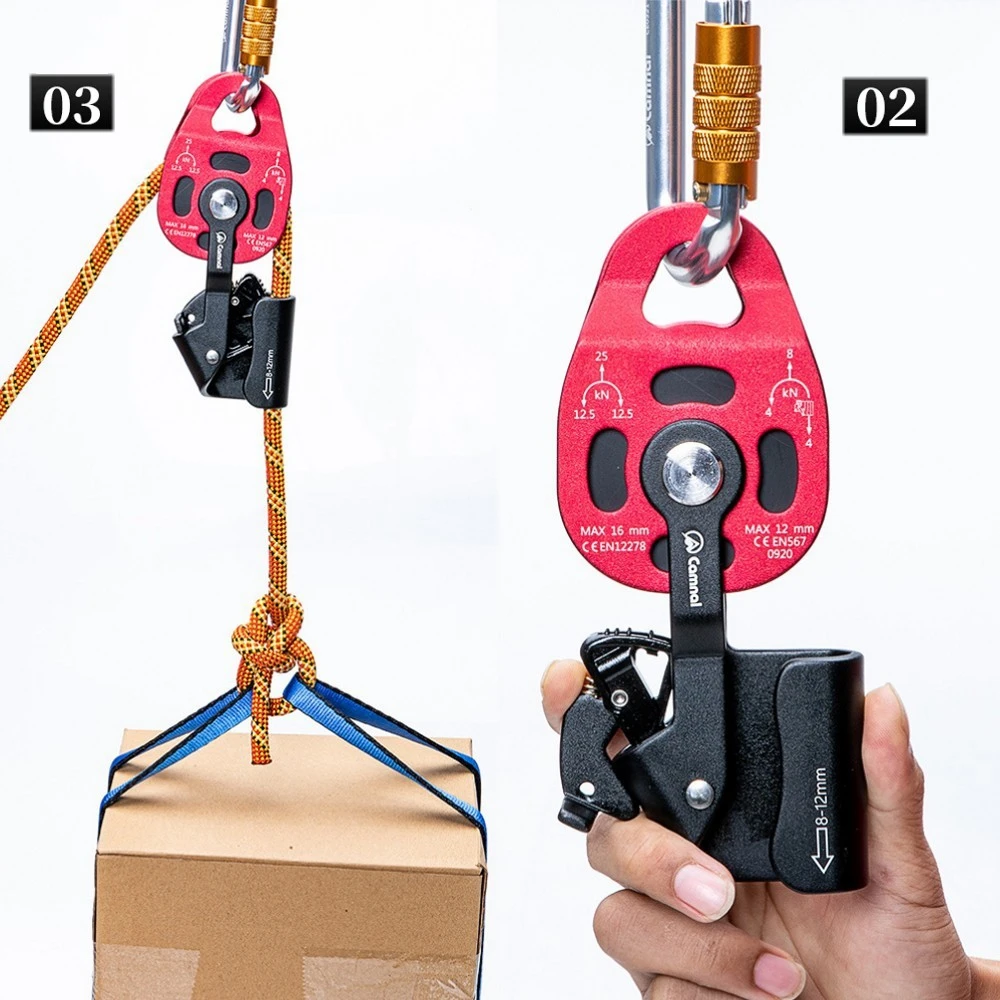 Climbing lifting pulley Lift Weight Pulley Device Rescue Survive Gear Rock Climb High Altitude Heavy Transport Effortless