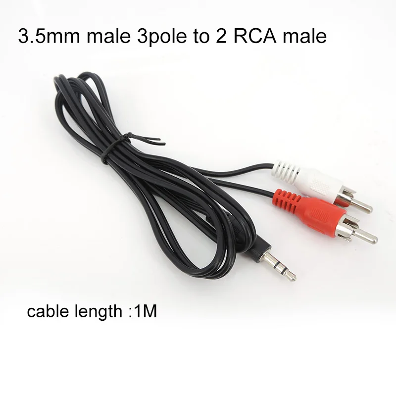 1Pcs 3 4 pole 3.5mm male female Jack Plug To 2RCA 3 RCA male female Adapter 3RCA Audio video AV Cable Wire Cord