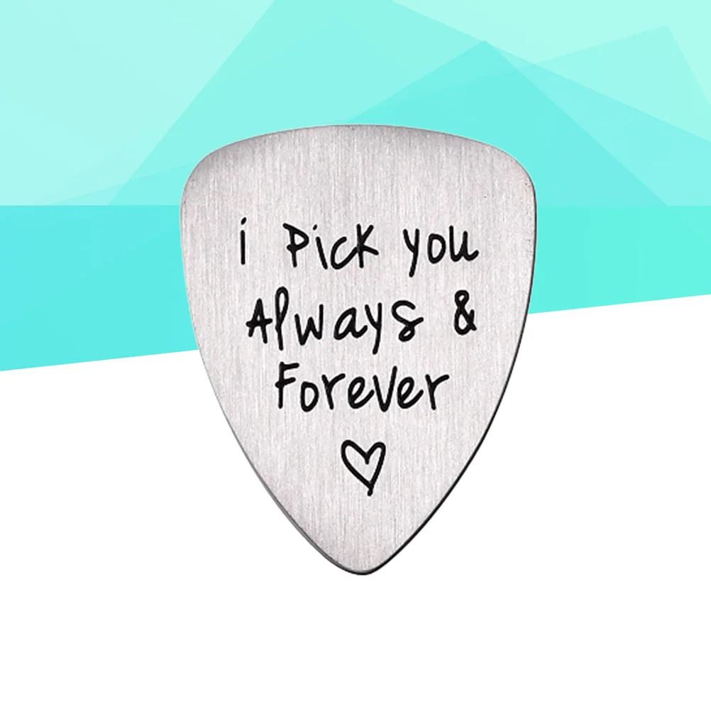 

Guitar Pick Punch Musical Instrument Accessory Titanium Steel Ukulele Letter Carved
