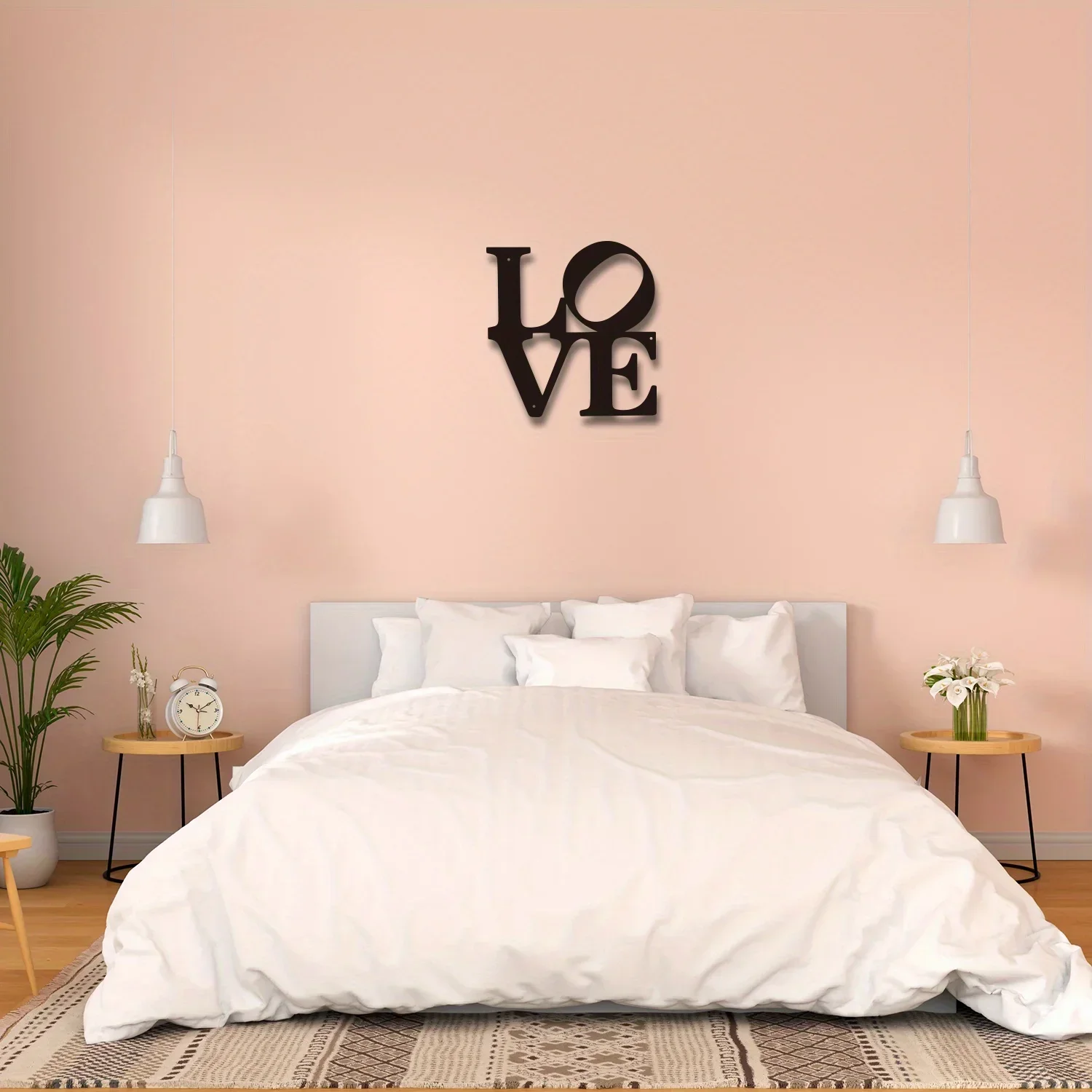 

CIFBUY Decoration 1pc Love Wall Art, Metal Wall Hanging Art, Romantic Gifts, Bedroom Decor, Couple Gifts, Gifts for Her,home Dec