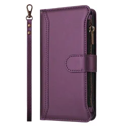 Leather Zipper Wallet Phone Case with Card Slots - Galaxy Note 20 Ultra (YB0913)