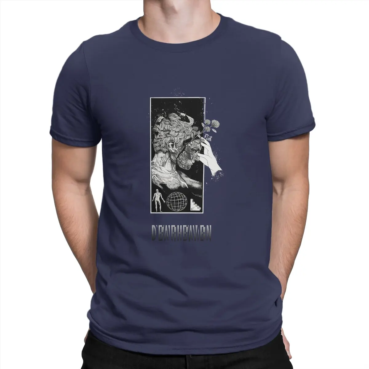 thumbnail image 1 of Camiseta con pegatina de mascarilla para hombre, camiseta de algodón con cuello redondo de Deafheaven, divertida idea de regalo de alta calidad., 1 of 7