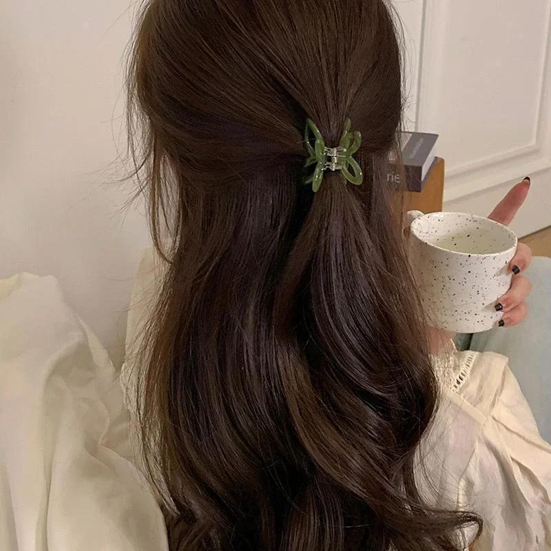 Hair Clips Half Tie Hair Clip Female Back of Head Clip Butterfly Grab Clips New Shark Shattered Hair Clips Advanced Sense 집게핀