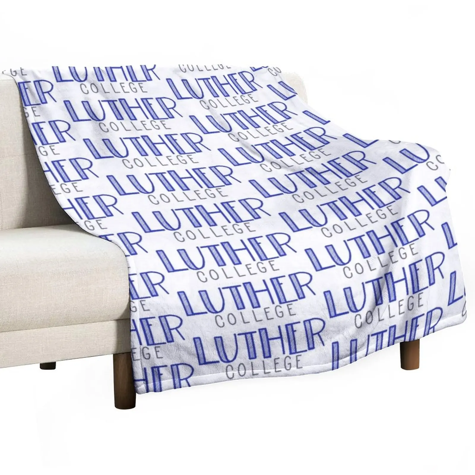 

Luther College Throw Blanket Bed linens Plaid