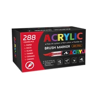 240/288 цветов Художественные маркеры Мягкая кисть Наконечник ручки Акриловые маркеры для рисования Рисунок DIY Камень Камень Дерево Художественные школьные канцелярские принадлежности. — изображение 6