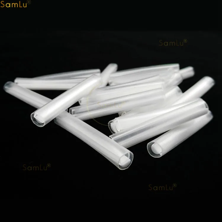 500Pcs Ribbon Mass Fiber Optic Fusion Splice Protection Sleeves 40mm, Heat Shrinkable tube,Clear Up to 12 Fibers