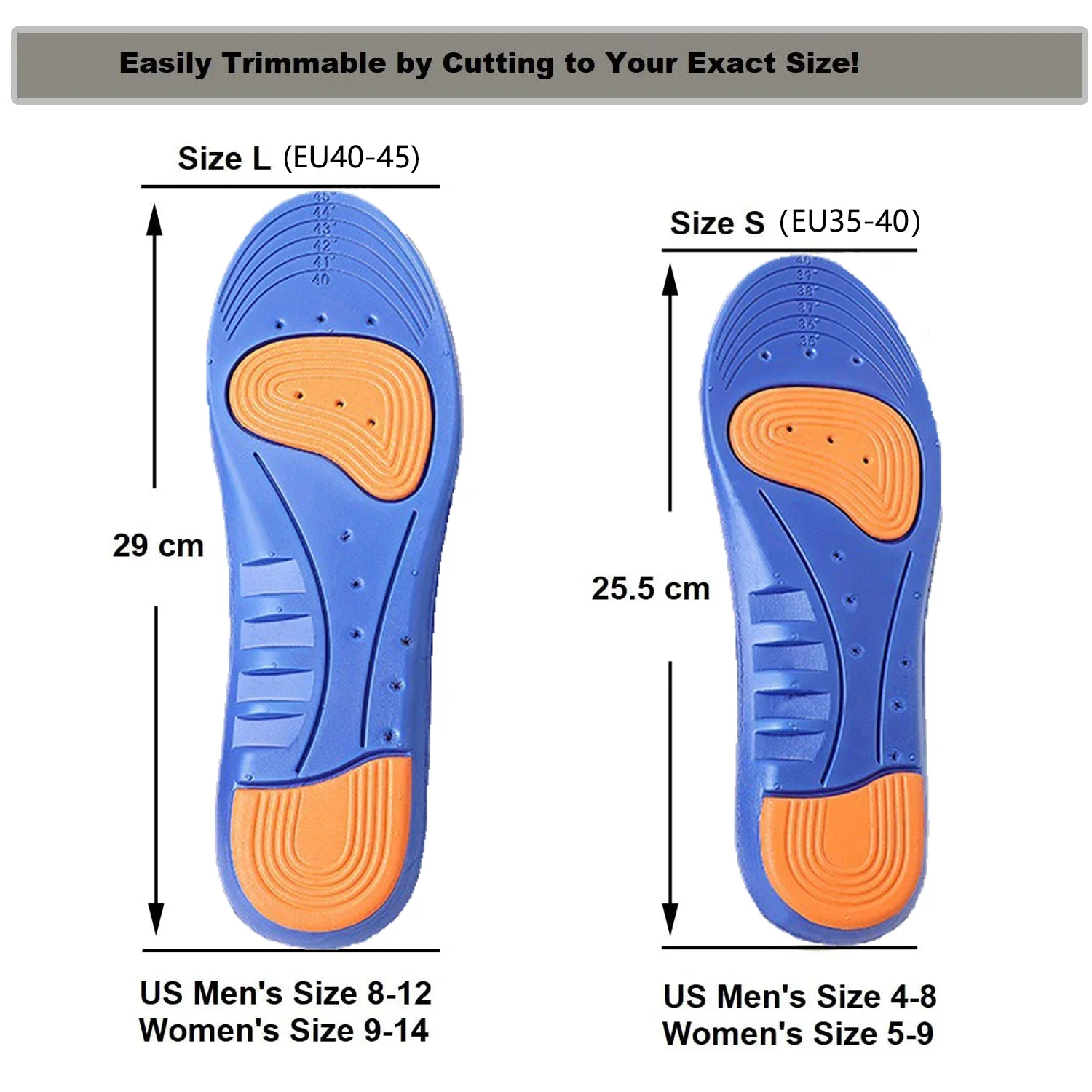 Sports Elastic Memory Insoles and Shoe Inserts Women and Men Breathable Shoes Pad