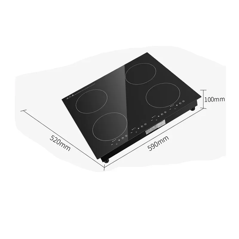 Four-head Induction Cooker Commercial Four-eye Induction Cooker Household 4-stove Embedded Foil Export-oriented
