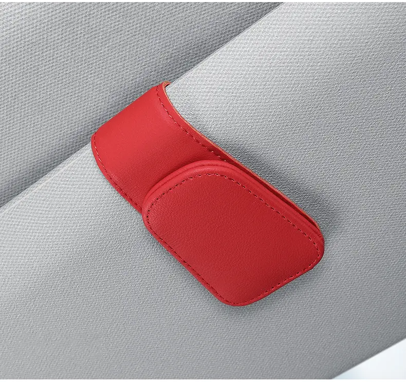 Sunglasses Holder Is Suitable for Car Sunshades Magnetic Leather Sunglasses Clip and Ticket Clip Car Sunshade Accessories - Image 10