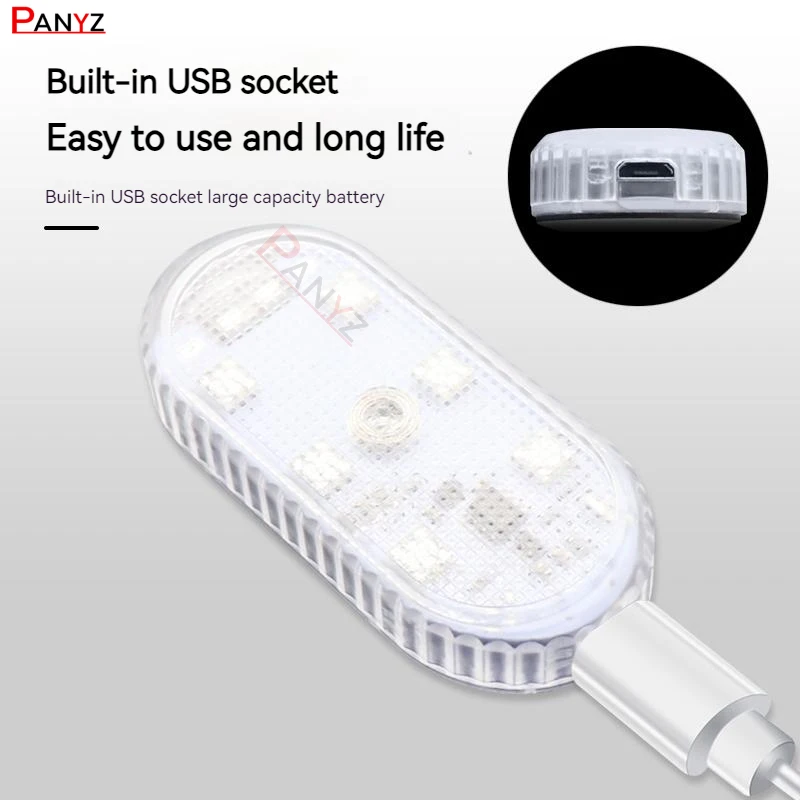 New Car Flexible LED Lightin LED Light Wireless Touch Lights With Magnet USB Rechargeable For Door Foot Trunk Car Interior Light led car lights,car interior lamp,led interior lights,led car decoration lamp,car ambient lights,led lights