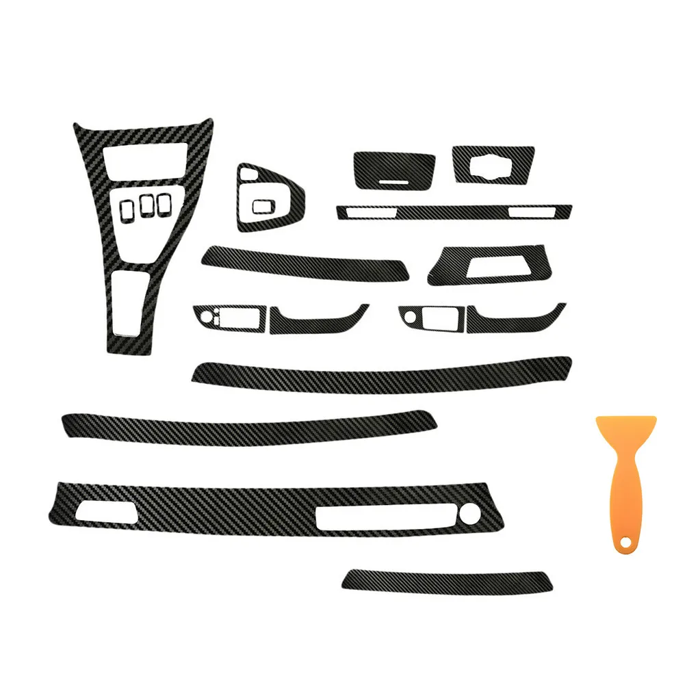 

1 Set 5D Interior Carbon Fiber Vinyl Trim Decal Interior Accessories For BMW 3 Series E90 2005-2013 （for Right-hand Drive）