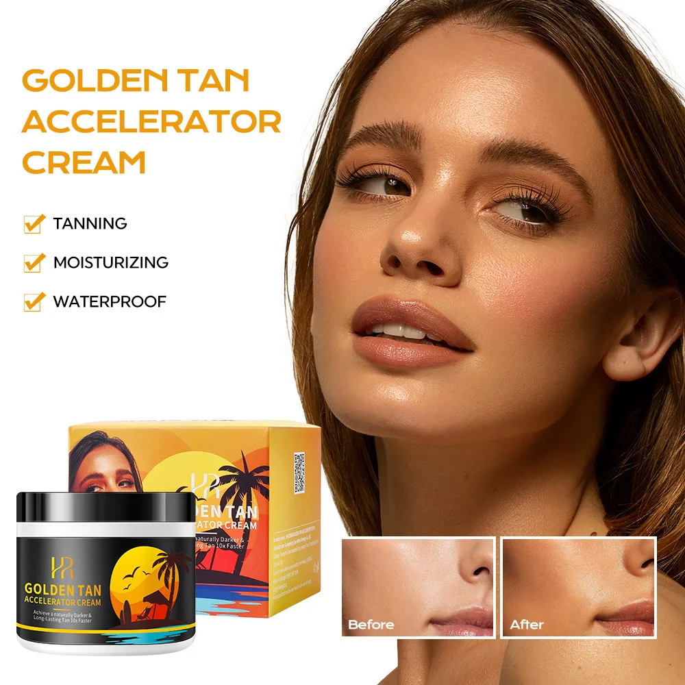 Golden Black Acceleration Cream Body Sun Free Bath Moisturizing Skin Facial Self Tanners Blackening Cream