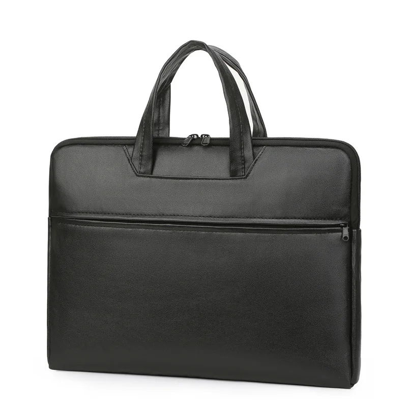 Simple Men's Briefcase PU Leather Business Laptop Bag Casual Shoulder