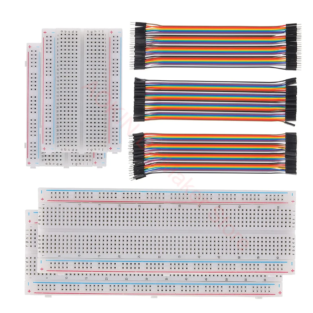 BreadboardDupontWireKit2pcs400TiePoint2pcs830TiePoint