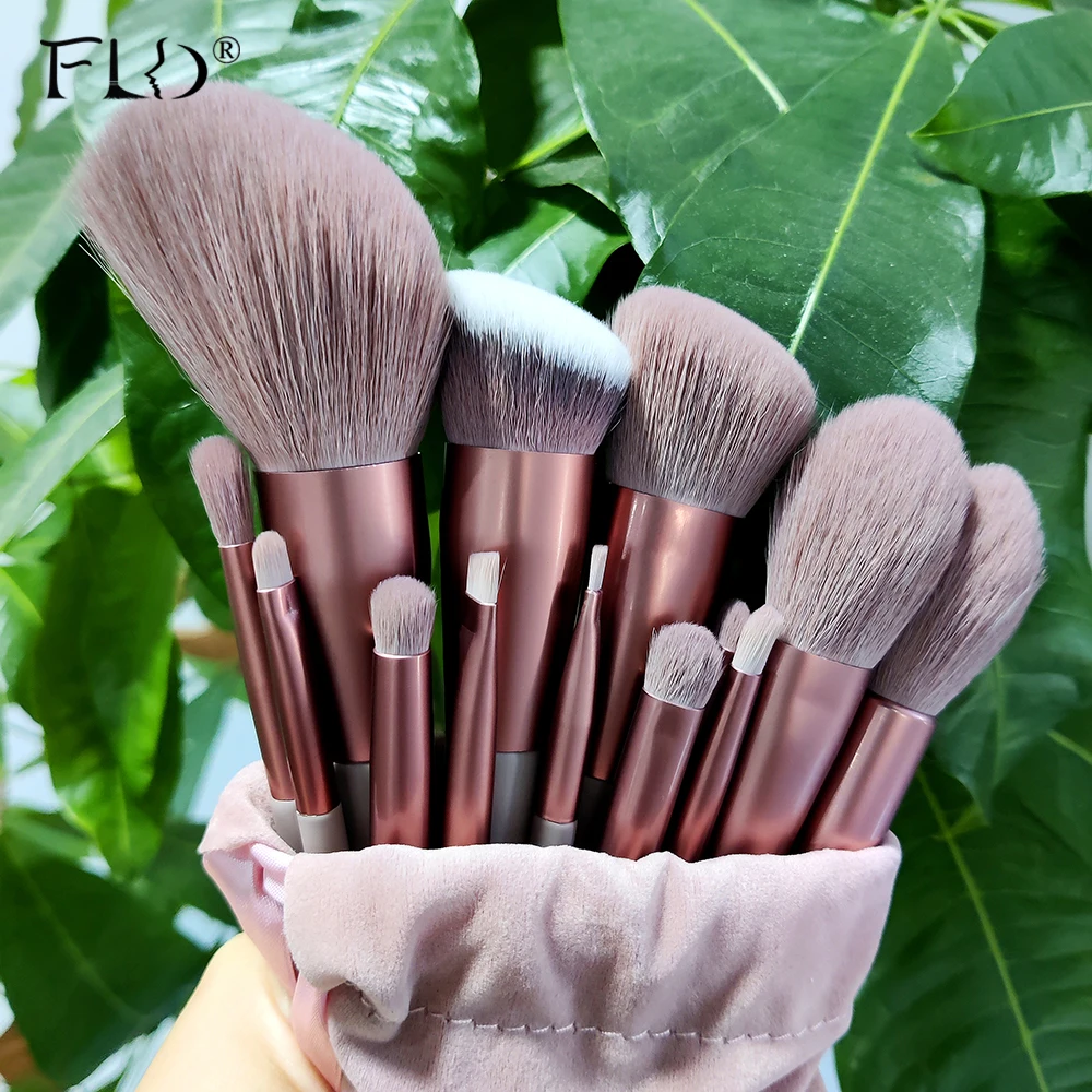

FLD 8/13pcs Soft Travel Makeup Brushes Set for Cosmetics Foundation Blush Powder Eyeshadow Blending Makeup Brush Beauty Tools