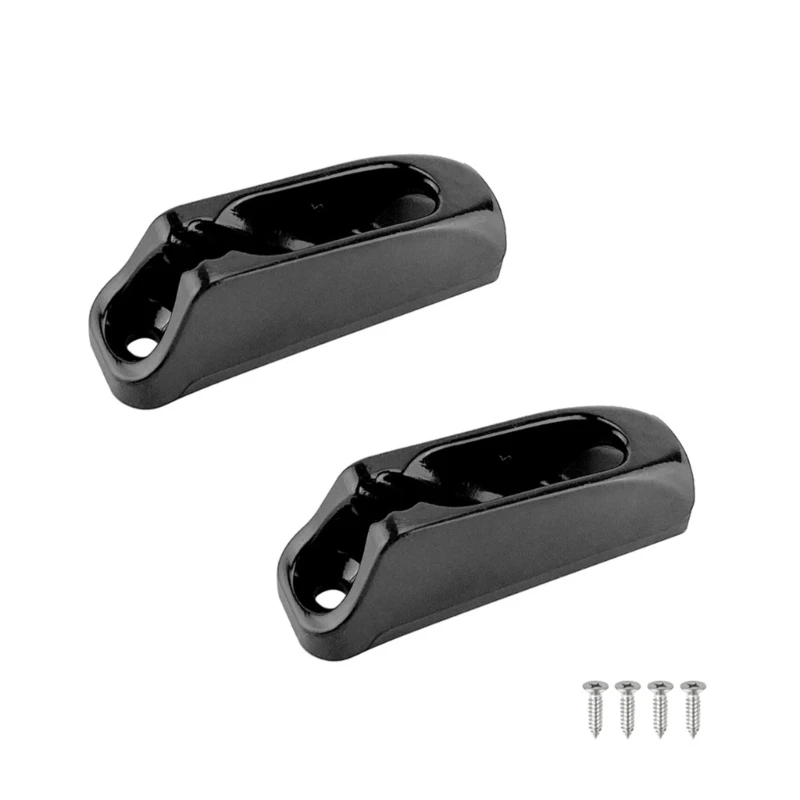 2 pièce/ensemble taquet de confiture de bateau corde autobloquante taquet à palourde en Nylon noir tendeur de cordon coureur canoë Kayak surf Marine