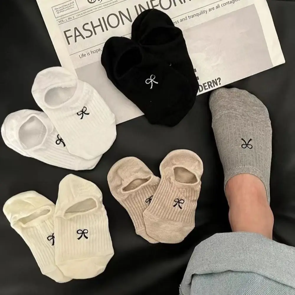 

Новинка, дышащие женские короткие носки Y2K, однотонные нескользящие носки-лодочки, весна-лето
