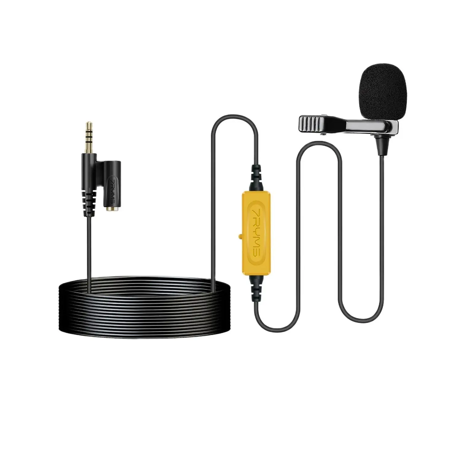 7Ryms S.LAV 01 6m Portable Omnidirectional Condenser Monitor Lavalier Microphone for iPhone Android Smartphone/iPad/DSLR Camera
